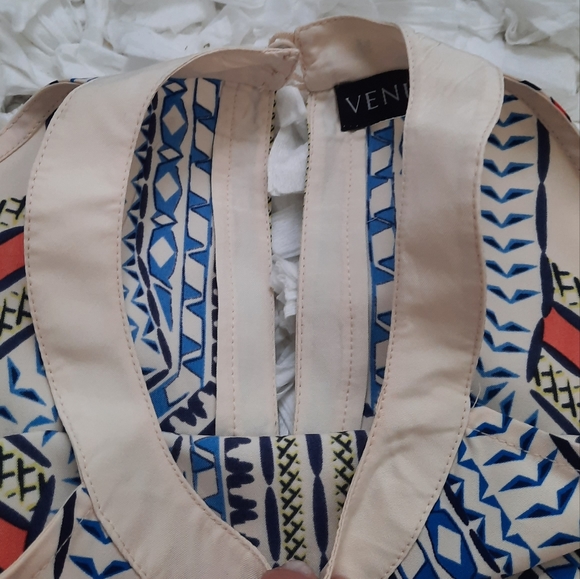 Venus Geometric Print Halter Mini Dress S/M - Picture 6 of 11